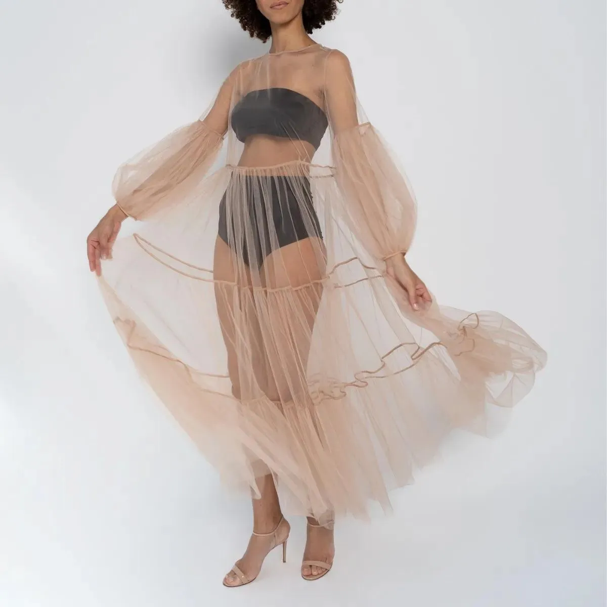   Helene Galwas  Netzkleid ALENA nude  Maxikleider 