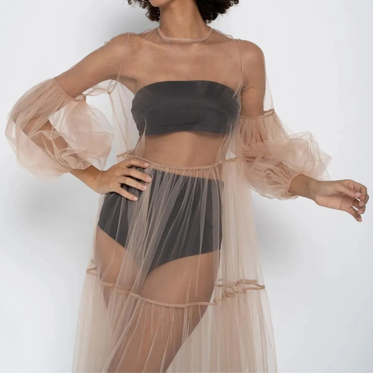   Helene Galwas  Netzkleid ALENA nude  Maxikleider 